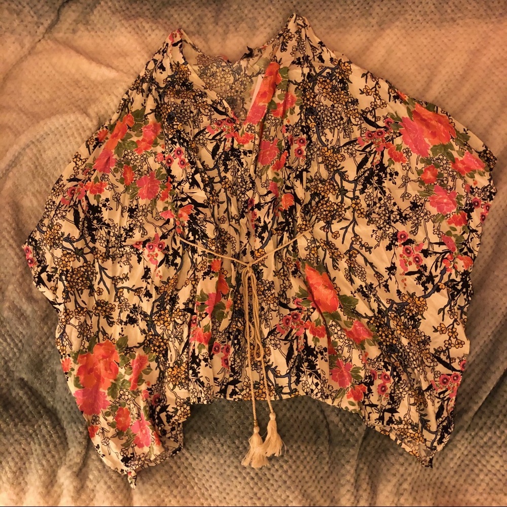 ARK & CO print batwing top